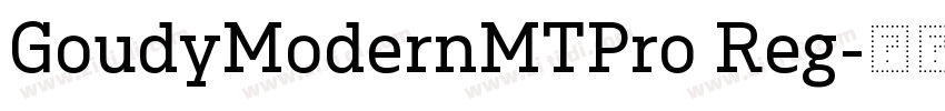 GoudyModernMTPro Reg字体转换